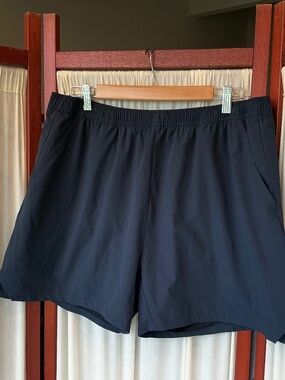 Cozy Earth Athletic Shorts Mens XL Navy Blue Lined Gym Running Performance